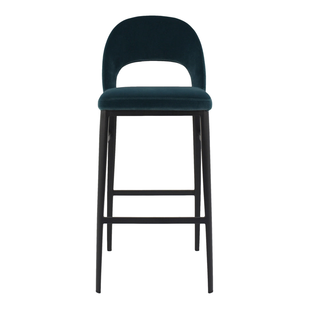 American Home Furniture | Moe's Home Collection - Roger Barstool Teal Velvet