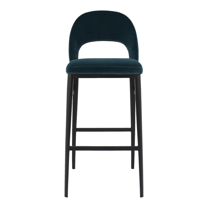 American Home Furniture | Moe's Home Collection - Roger Barstool Teal Velvet