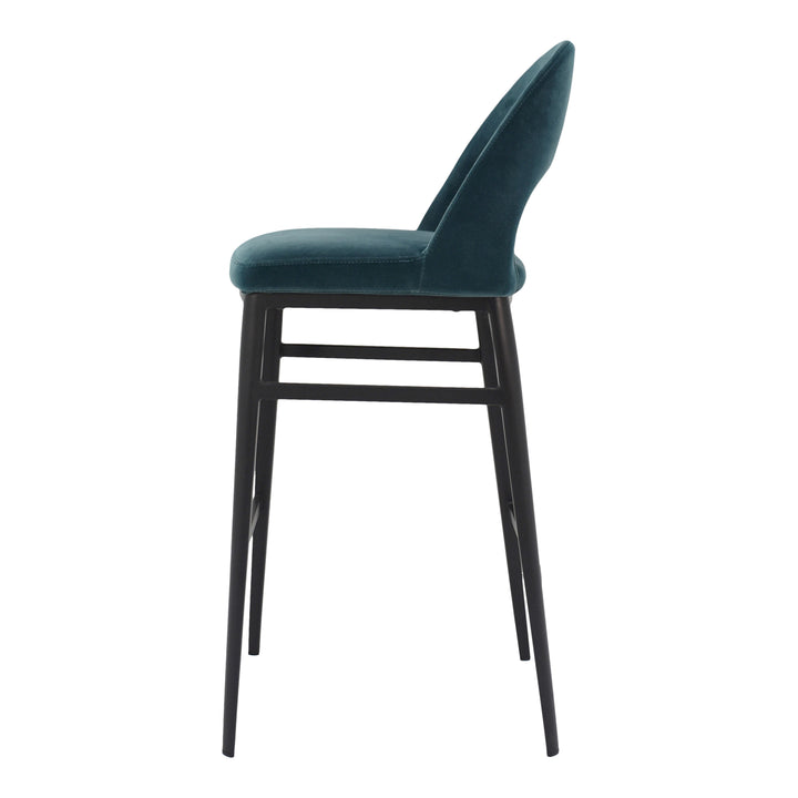 American Home Furniture | Moe's Home Collection - Roger Barstool Teal Velvet