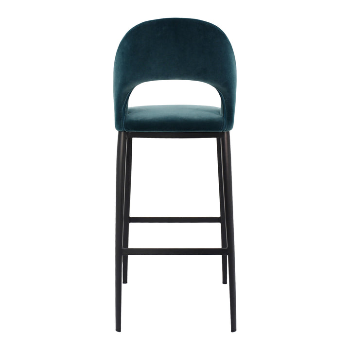 American Home Furniture | Moe's Home Collection - Roger Barstool Teal Velvet