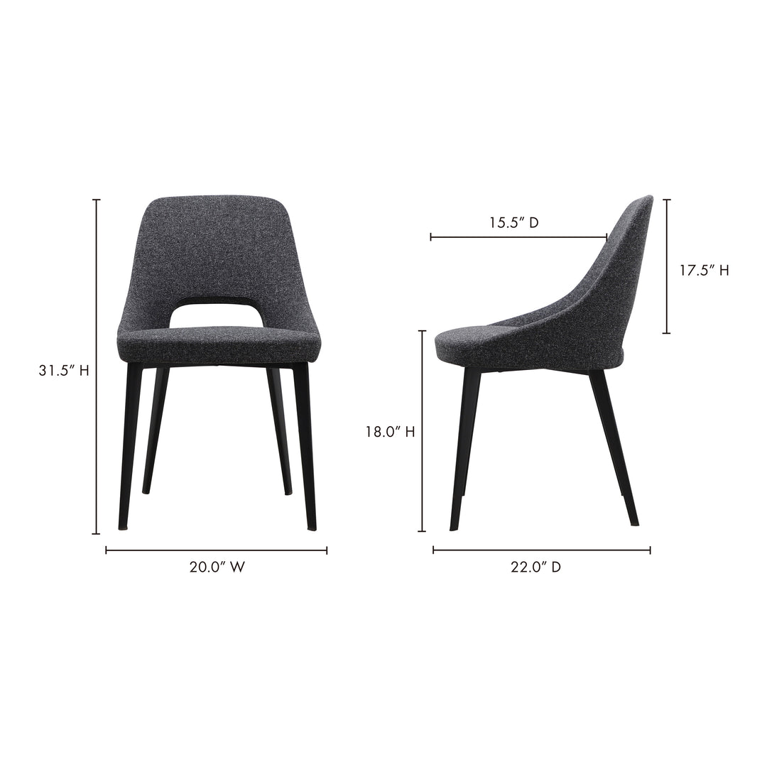 American Home Furniture | Moe's Home Collection - Tizz Dining Chair Dark Grey