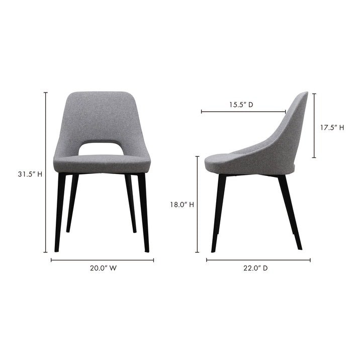 American Home Furniture | Moe's Home Collection - Tizz Dining Chair Light Grey