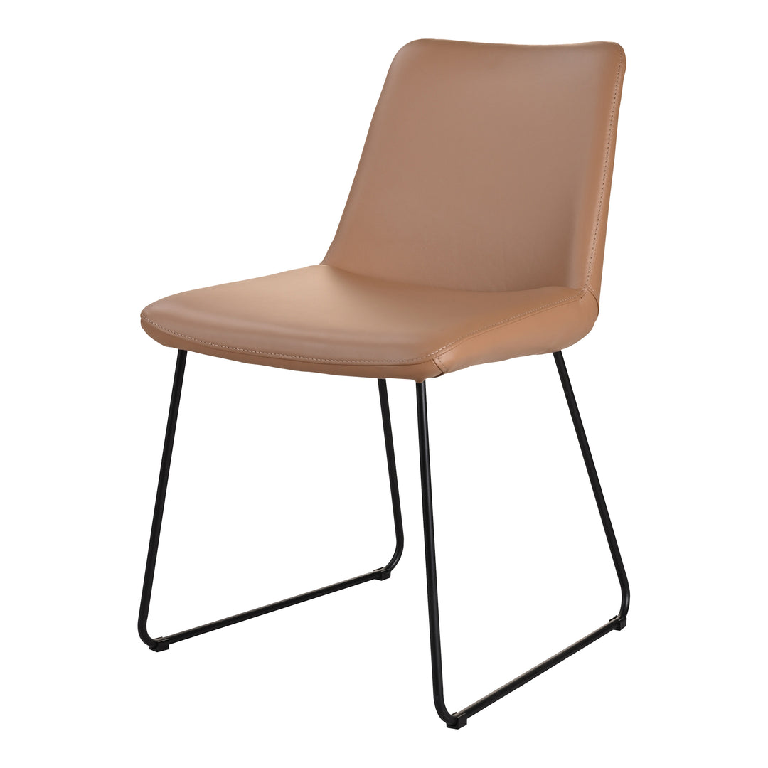 American Home Furniture | Moe's Home Collection - Villa Dining Chair Light Brown-Set Of Two