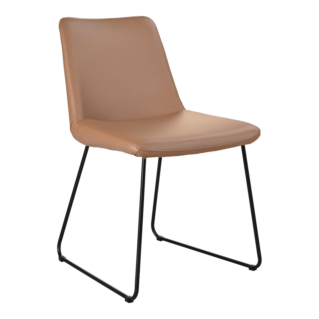 American Home Furniture | Moe's Home Collection - Villa Dining Chair Light Brown-Set Of Two