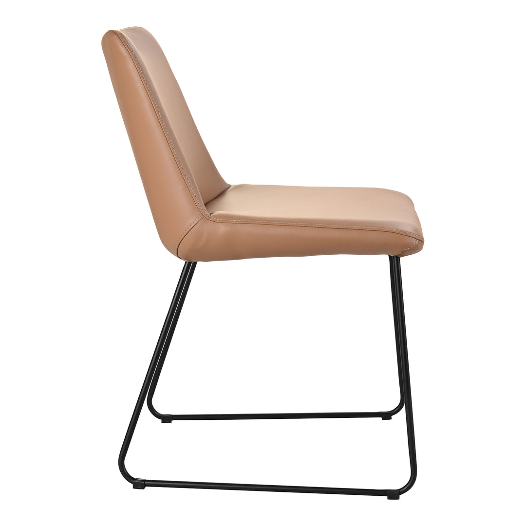 American Home Furniture | Moe's Home Collection - Villa Dining Chair Light Brown-Set Of Two