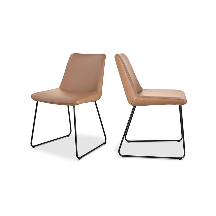 American Home Furniture | Moe's Home Collection - Villa Dining Chair Light Brown-Set Of Two