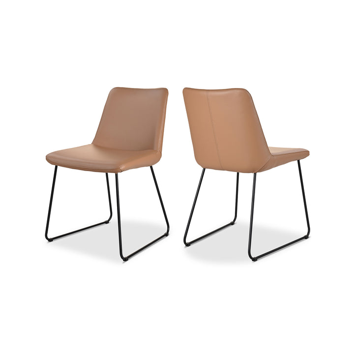 American Home Furniture | Moe's Home Collection - Villa Dining Chair Light Brown-Set Of Two