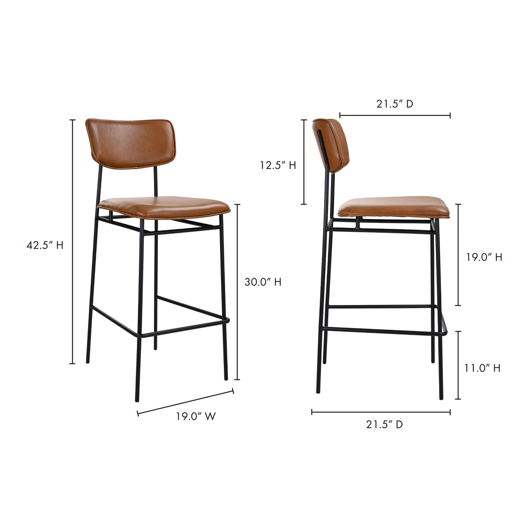 American Home Furniture | Moe's Home Collection - Sailor Barstool Brown