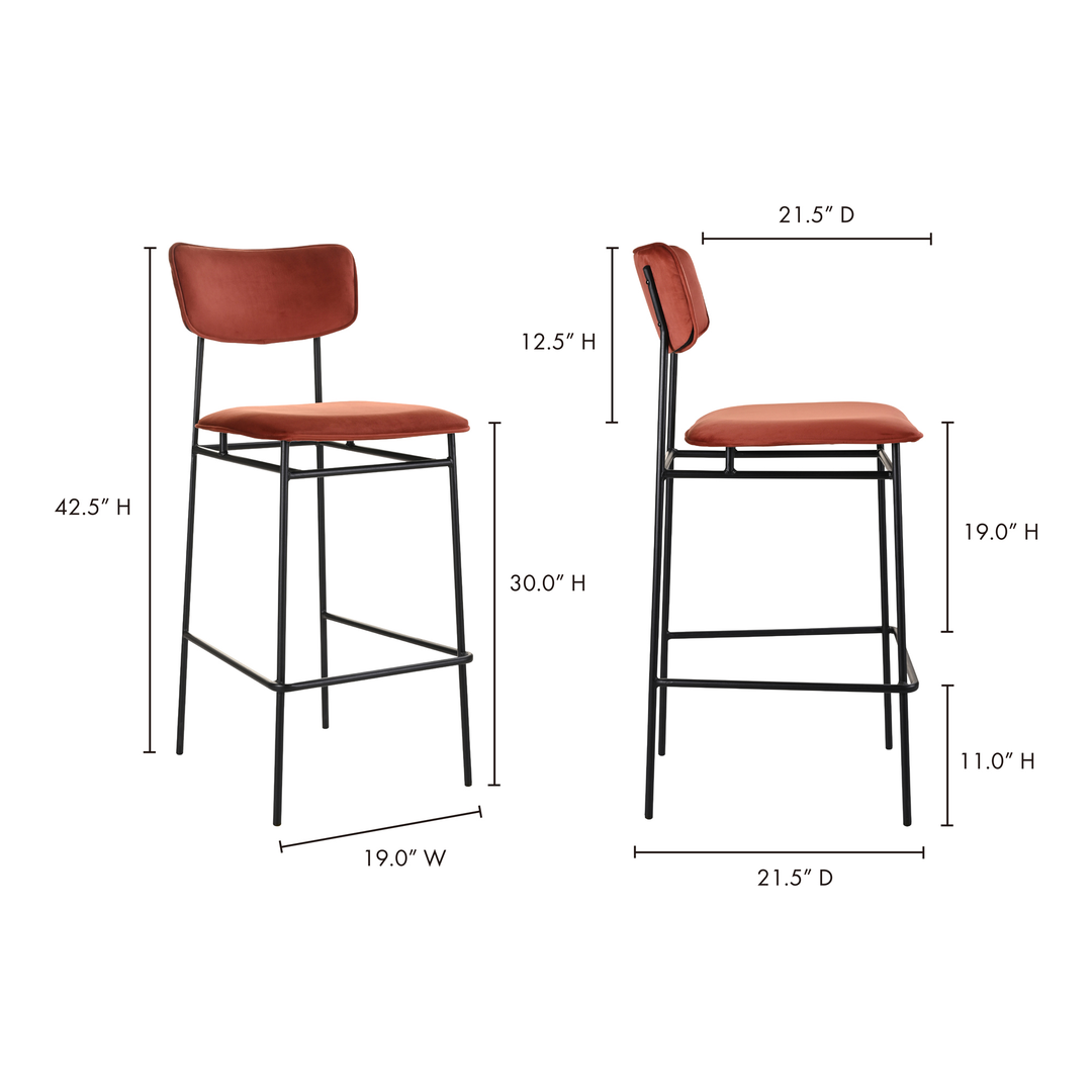 American Home Furniture | Moe's Home Collection - Sailor Bar Stool Amber