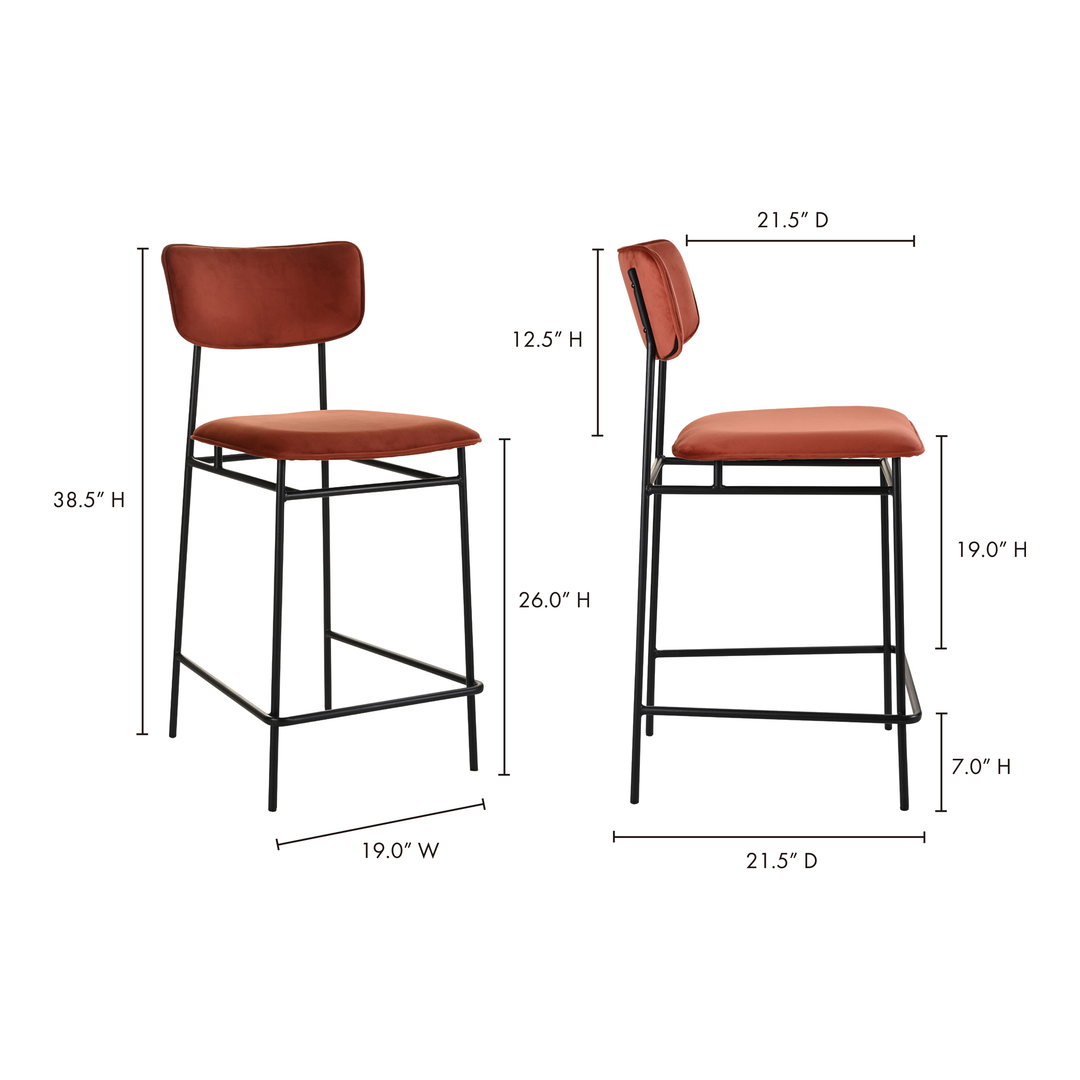 American Home Furniture | Moe's Home Collection - Sailor Counter Stool Amber