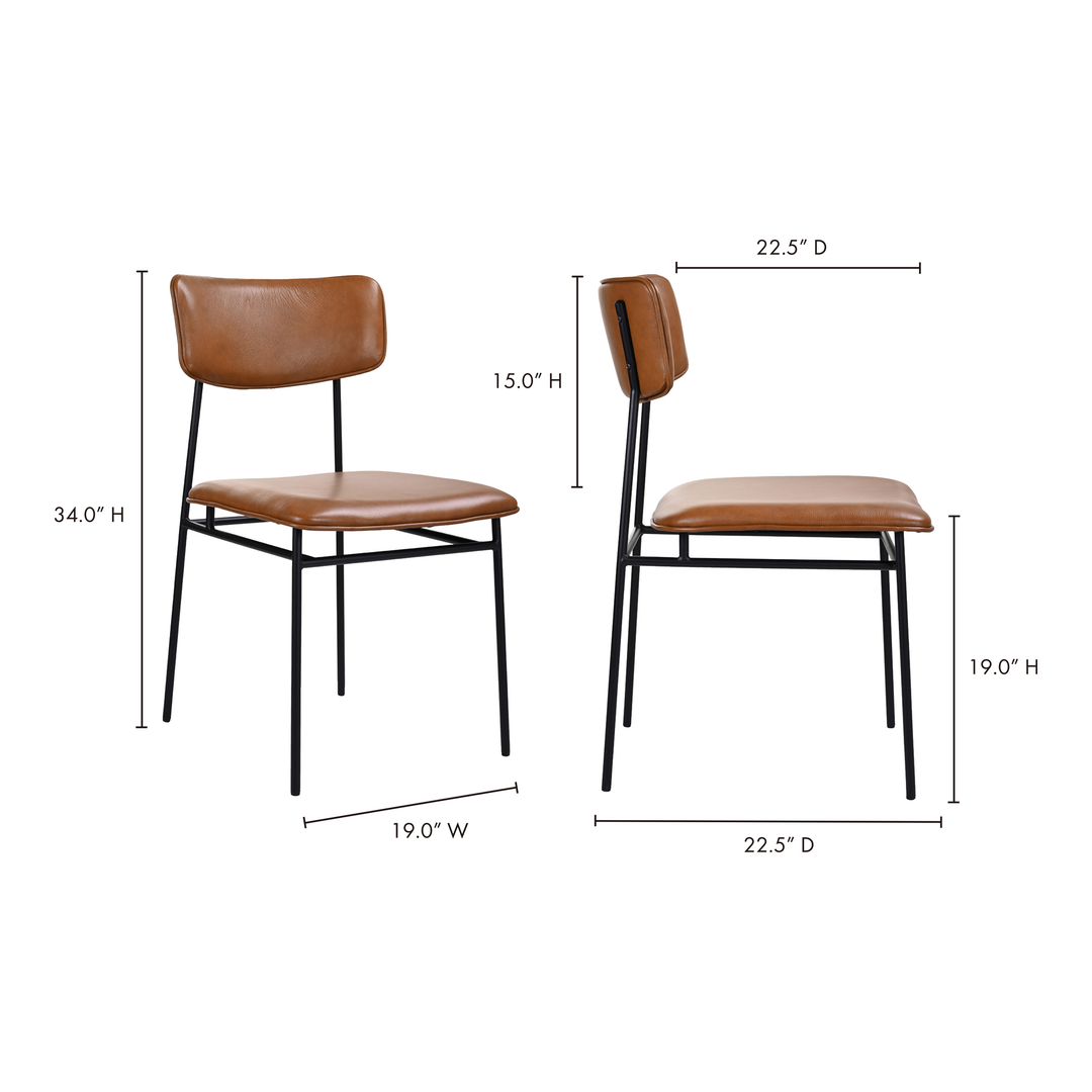 American Home Furniture | Moe's Home Collection - Sailor Dining Chair Brown-Set Of Two