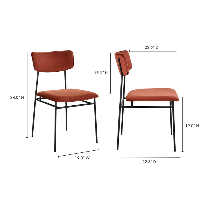 American Home Furniture | Moe's Home Collection - Sailor Dining Chair Amber-Set Of Two