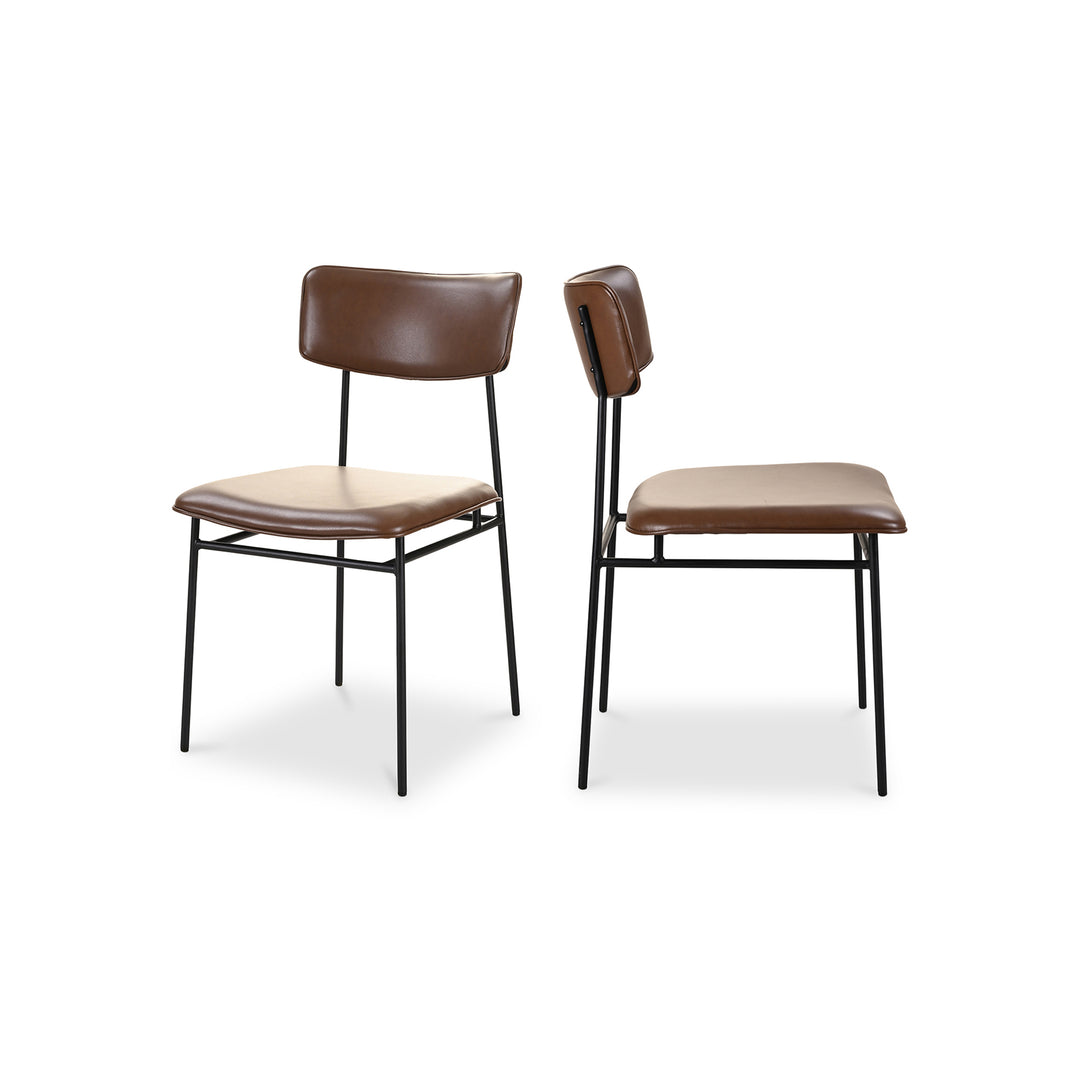 American Home Furniture | Moe's Home Collection - Sailor Dining Chair Dark Brown-Set Of Two