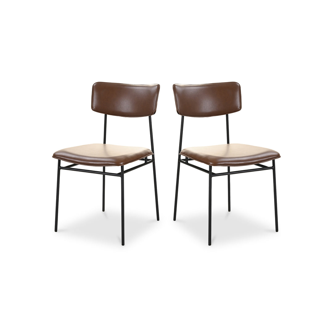 American Home Furniture | Moe's Home Collection - Sailor Dining Chair Dark Brown-Set Of Two