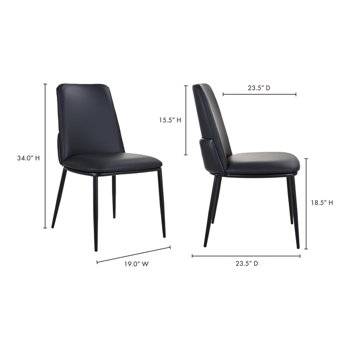 American Home Furniture | Moe's Home Collection - Douglas Dining Chair Black-Set Of Two