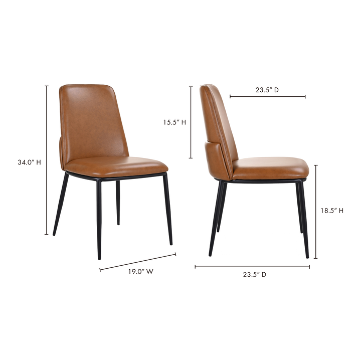 American Home Furniture | Moe's Home Collection - Douglas Dining Chair Brown-Set Of Two