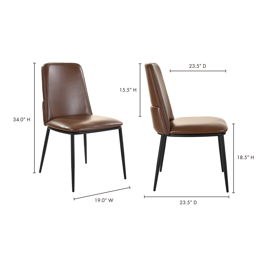 American Home Furniture | Moe's Home Collection - Douglas Dining Chair Dark Brown-Set Of Two