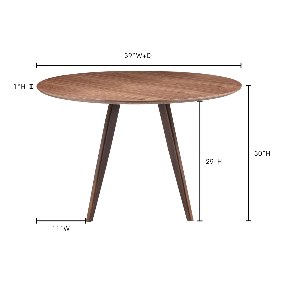 American Home Furniture | Moe's Home Collection - Dover Dining Table Small Walnut