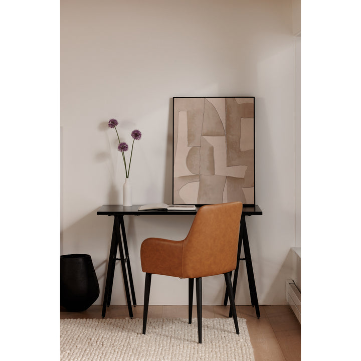 American Home Furniture | Moe's Home Collection - Cantata Dining Chair Tawny Vegan Leather-Set Of Two