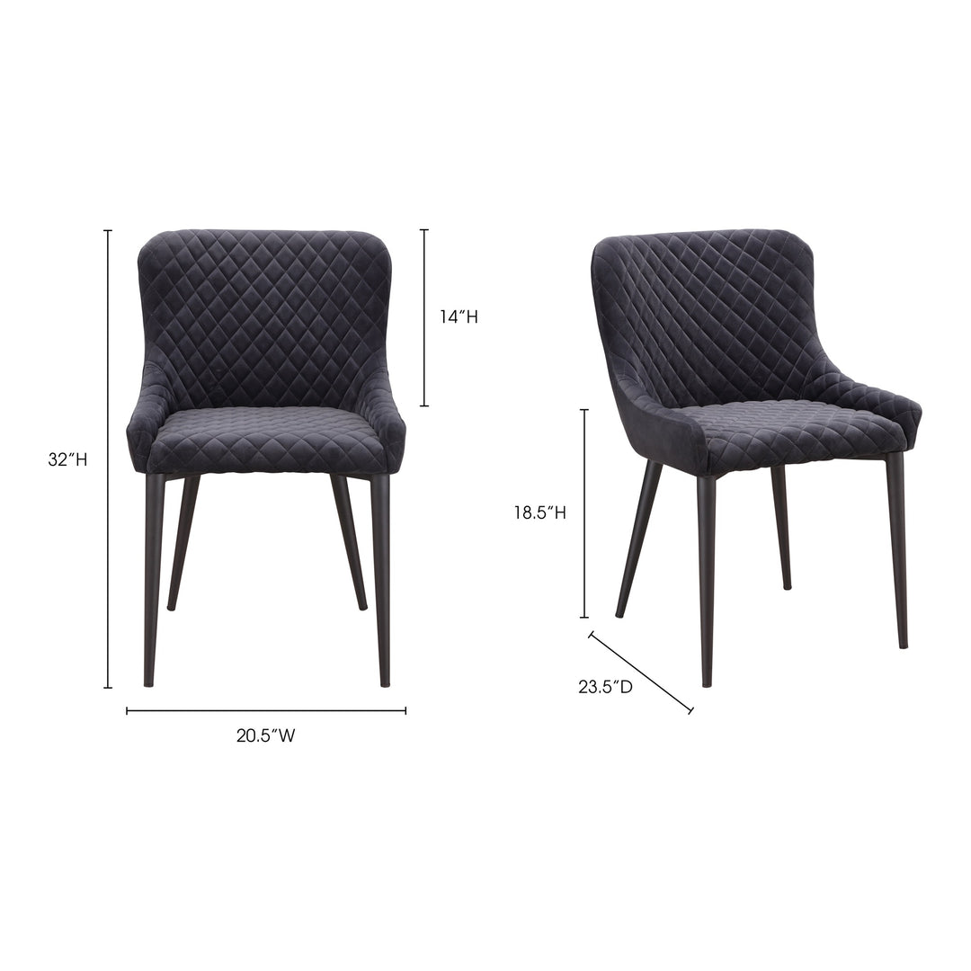 American Home Furniture | Moe's Home Collection - Etta Dining Chair Dark Grey