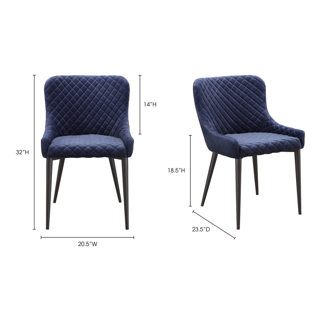 American Home Furniture | Moe's Home Collection - Etta Dining Chair Dark Blue