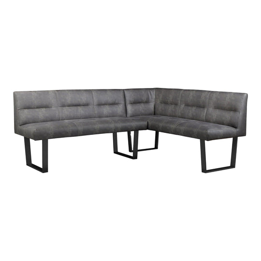 Moe's Home Collection - Hanlon Corner Bench Dark Grey - ER-2066-25-0 | American Home Furniture
