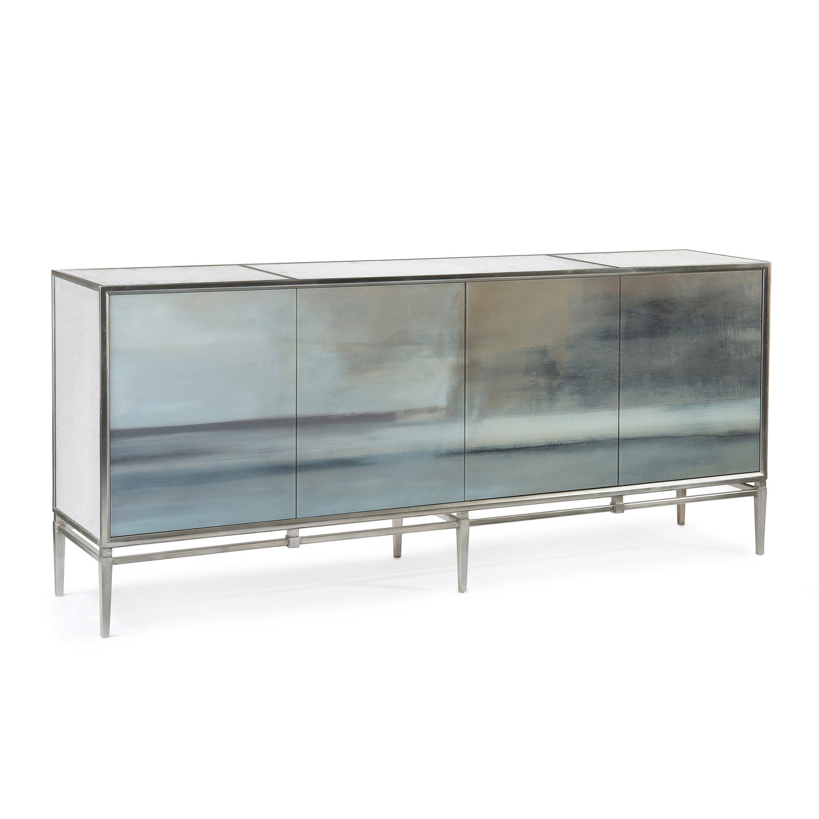 John Richard Carol Benson-Cobb's Slated Four-Door Credenza CABINETS