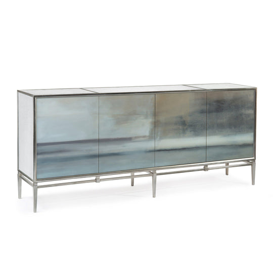 John Richard Carol Benson-Cobb's Slated Four-Door Credenza CABINETS