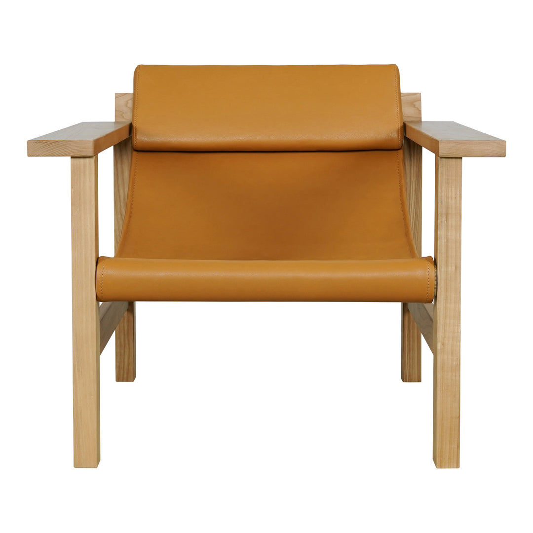 American Home Furniture | Moe's Home Collection - Annex Leather Lounge Chair Hazel Brown