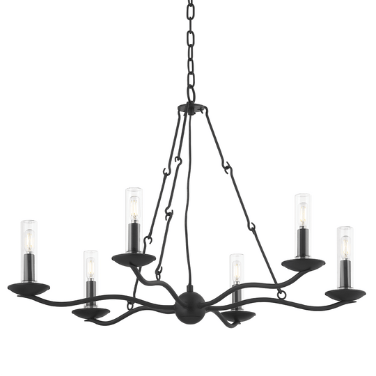 Troy Lighting Sawyer 6 Light Exterior Chandelier OUTDOOR HANGING LIGHTS