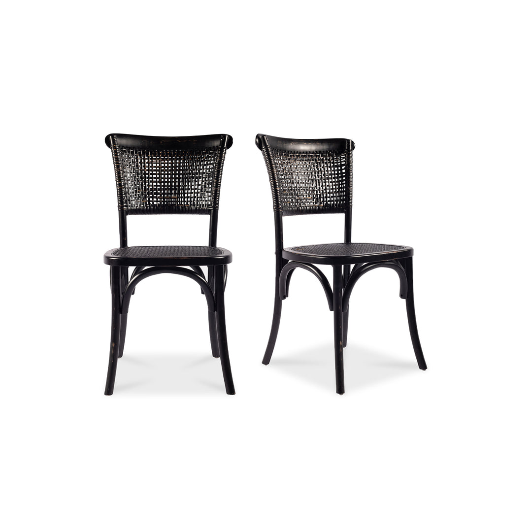 American Home Furniture | Moe's Home Collection - Churchill Dining Chair Antique Black-Set Of Two