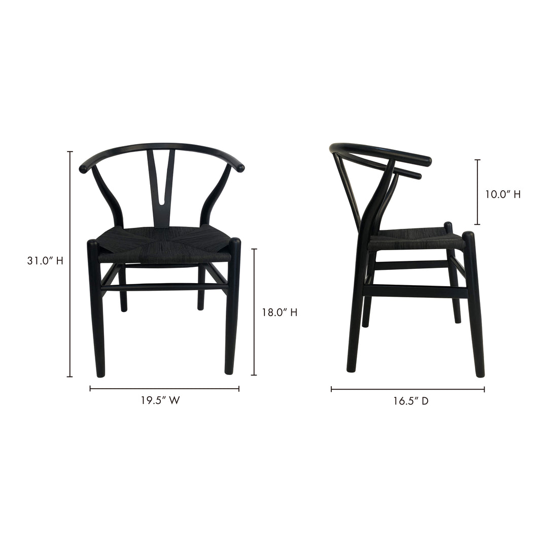 American Home Furniture | Moe's Home Collection - Ventana Dining Chair Black-Set Of Two