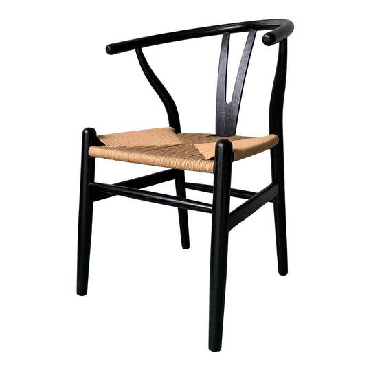Moe's Home Collection - Ventana Dining Chair Black And Natural - Set of 2 - FG-1015-37 | American Home Furniture