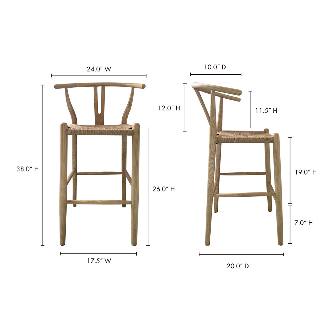 American Home Furniture | Moe's Home Collection - Ventana Counter Stool Natural