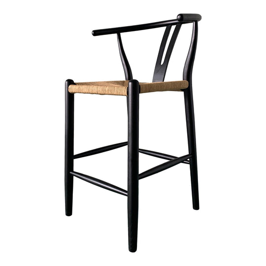Moe's Home Collection - Ventana Counter Stool Black And Natural - FG-1018-37 | American Home Furniture