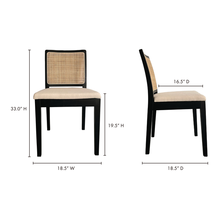 American Home Furniture | Moe's Home Collection - Orville Dining Chair Black-Set Of Two