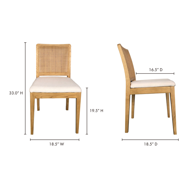 American Home Furniture | Moe's Home Collection - Orville Dining Chair Natural-Set Of Two