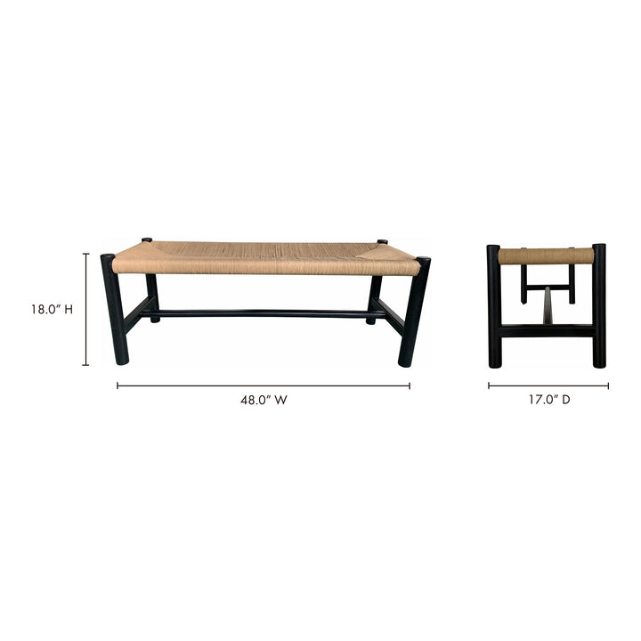 American Home Furniture | Moe's Home Collection - Hawthorn Bench Small Black