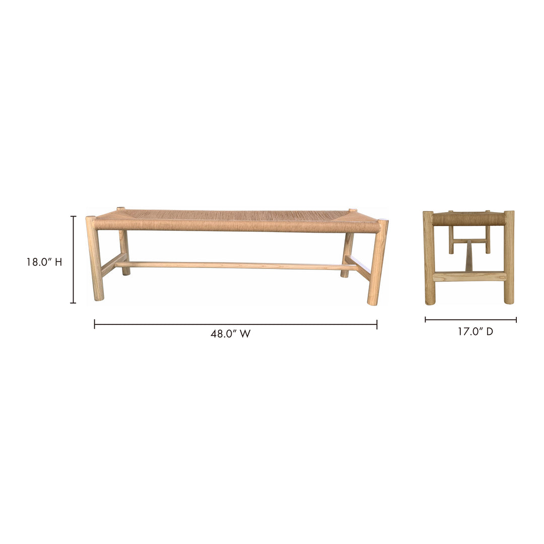 American Home Furniture | Moe's Home Collection - Hawthorn Bench Small Natural