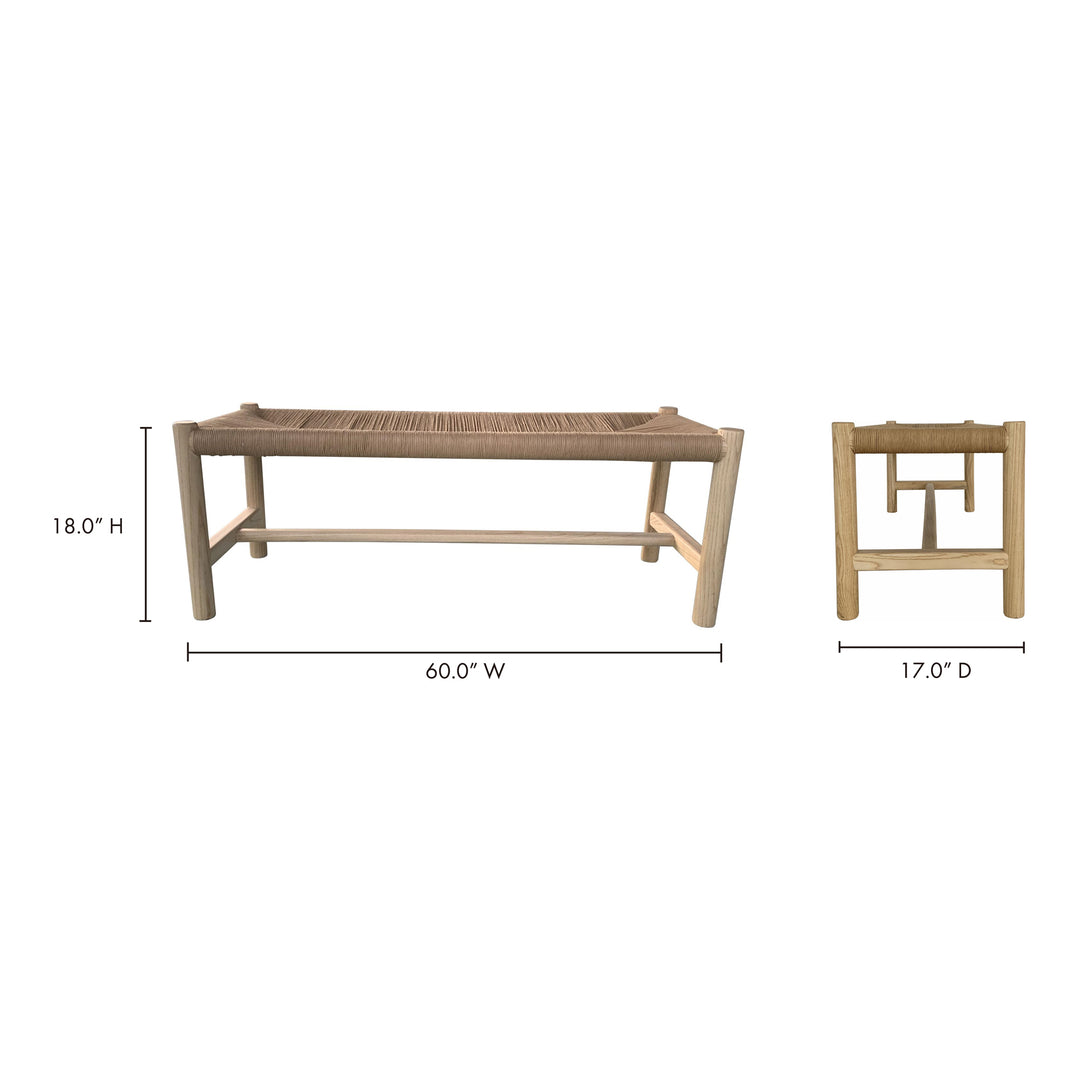 American Home Furniture | Moe's Home Collection - Hawthorn Bench Large Natural