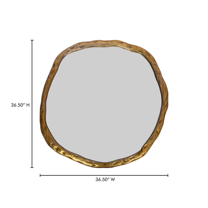 American Home Furniture | Moe's Home Collection - Foundry Mirror Large Gold