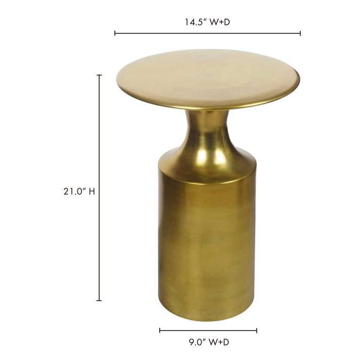 American Home Furniture | Moe's Home Collection - Rassa Polished Zinc Accent Table