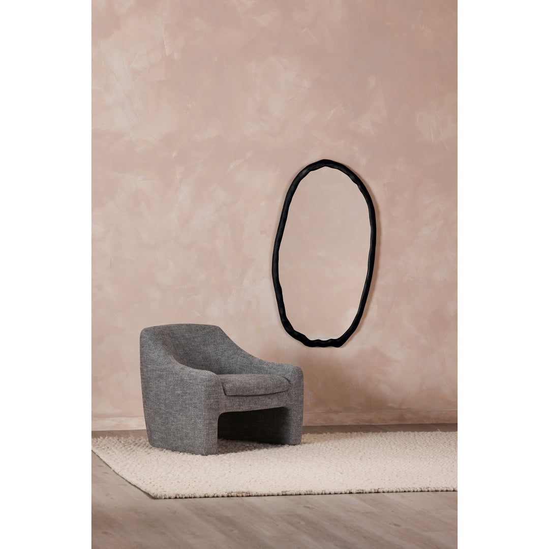 American Home Furniture | Moe's Home Collection - Foundry Mirror Oval Black