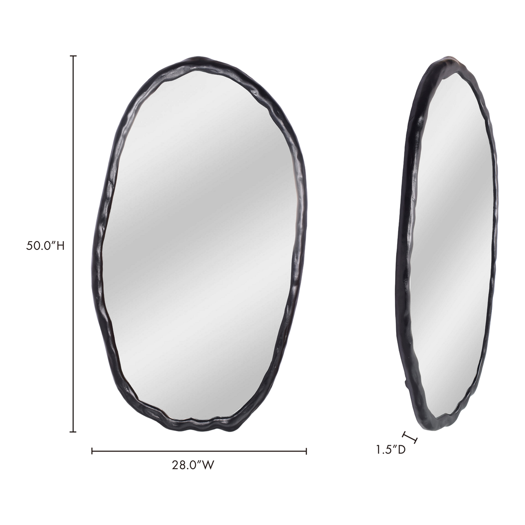 American Home Furniture | Moe's Home Collection - Foundry Mirror Oval Black