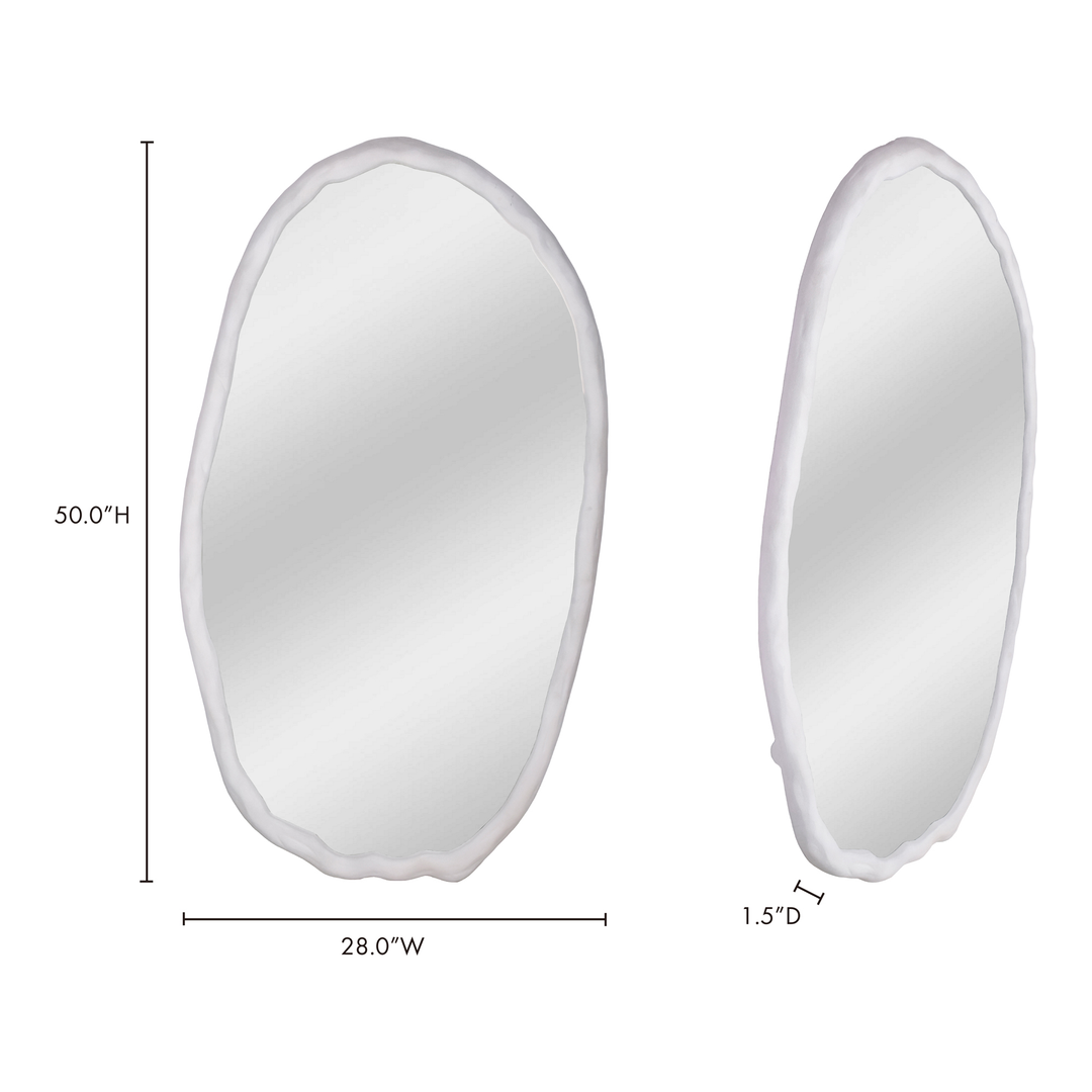 American Home Furniture | Moe's Home Collection - Foundry Mirror Oval White