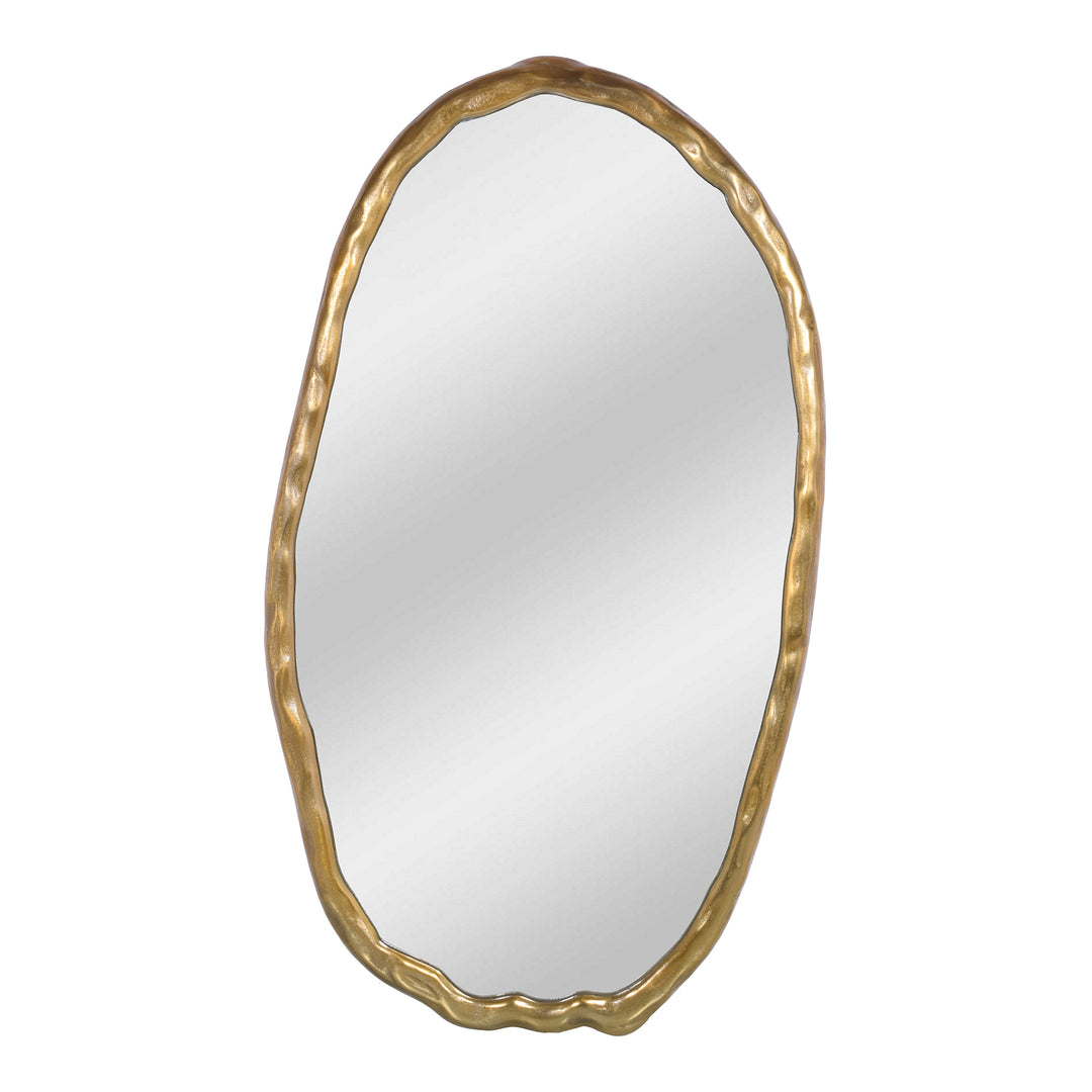 American Home Furniture | Moe's Home Collection - Foundry Mirror Oval Gold