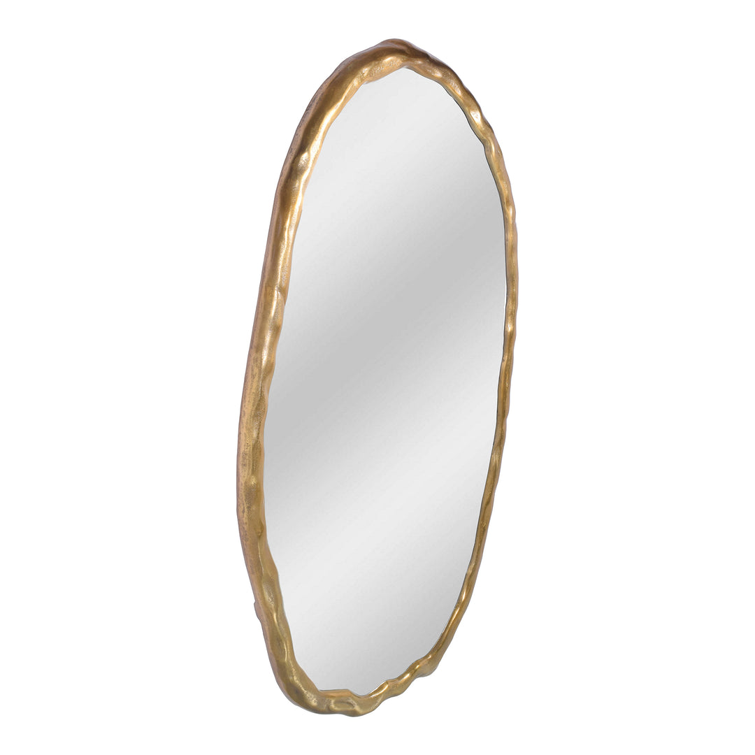 American Home Furniture | Moe's Home Collection - Foundry Mirror Oval Gold