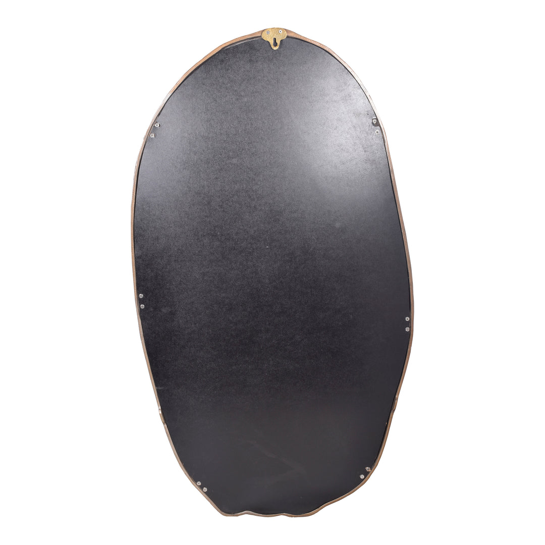 American Home Furniture | Moe's Home Collection - Foundry Mirror Oval Gold