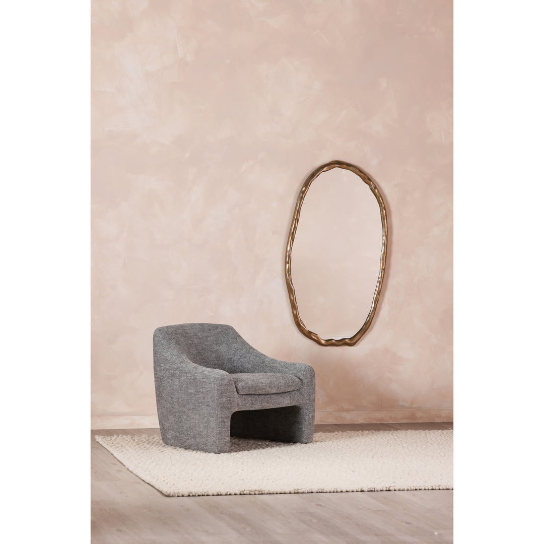 American Home Furniture | Moe's Home Collection - Foundry Mirror Oval Gold