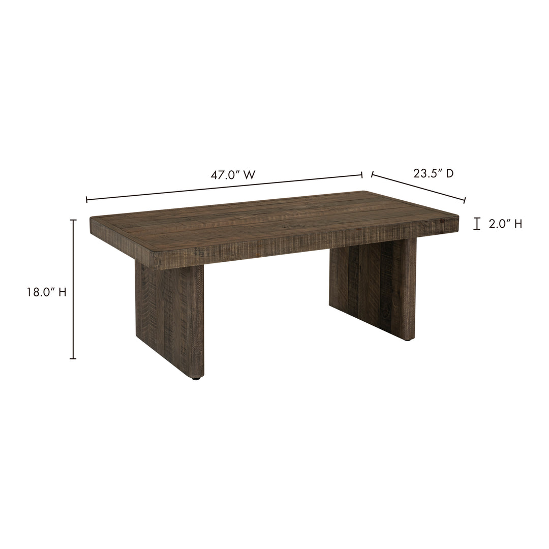 American Home Furniture | Moe's Home Collection - Monterey Coffee Table Aged Brown